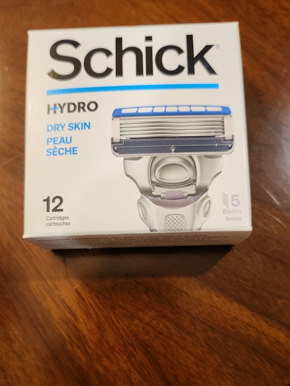 Schick Hydro Dry Skin Replacement Razor Cartridges - White/Blue, 12 Pack